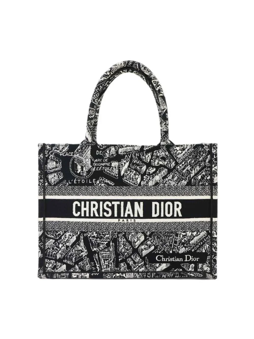 Dior Plan de Paris Book Tote Medium Canvas Black